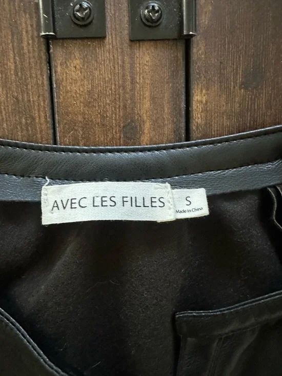 AVEC LES FILLES Black Faux Leather Jacket - Picture 2 of 2